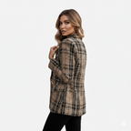 Madison | Women's Tweed Blazer With Gold Hardware And Pockets | Elegant