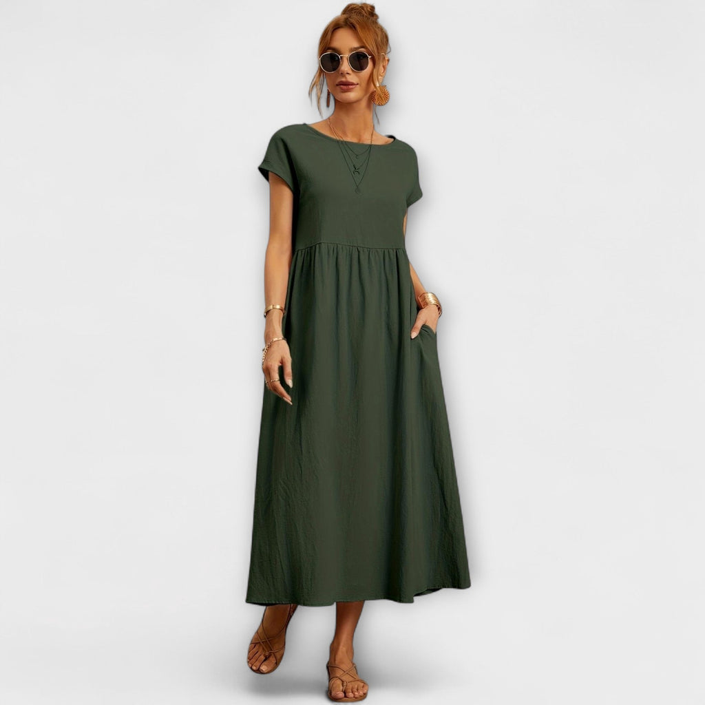 Magnolia | Women’s Day Dress With Short Sleeves And Relaxed Fit | Casual
