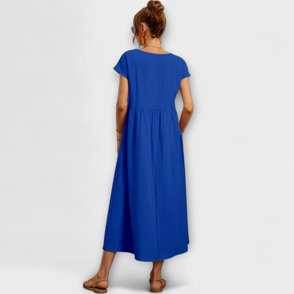 Magnolia | Women’s Day Dress With Short Sleeves And Relaxed Fit | Casual
