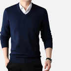 Mason | Men's Knit Cardigan With Long Sleeve And V Neck | Timeless