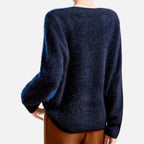 Mirelle | Women's Round-Neck Sweater With Ribbed Cuffs | Minimalist