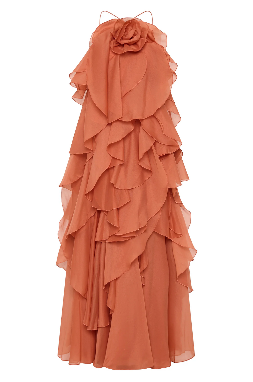 Nephele | Women’s Graduation Dress With Halter Neck And Ruffles | Elegant