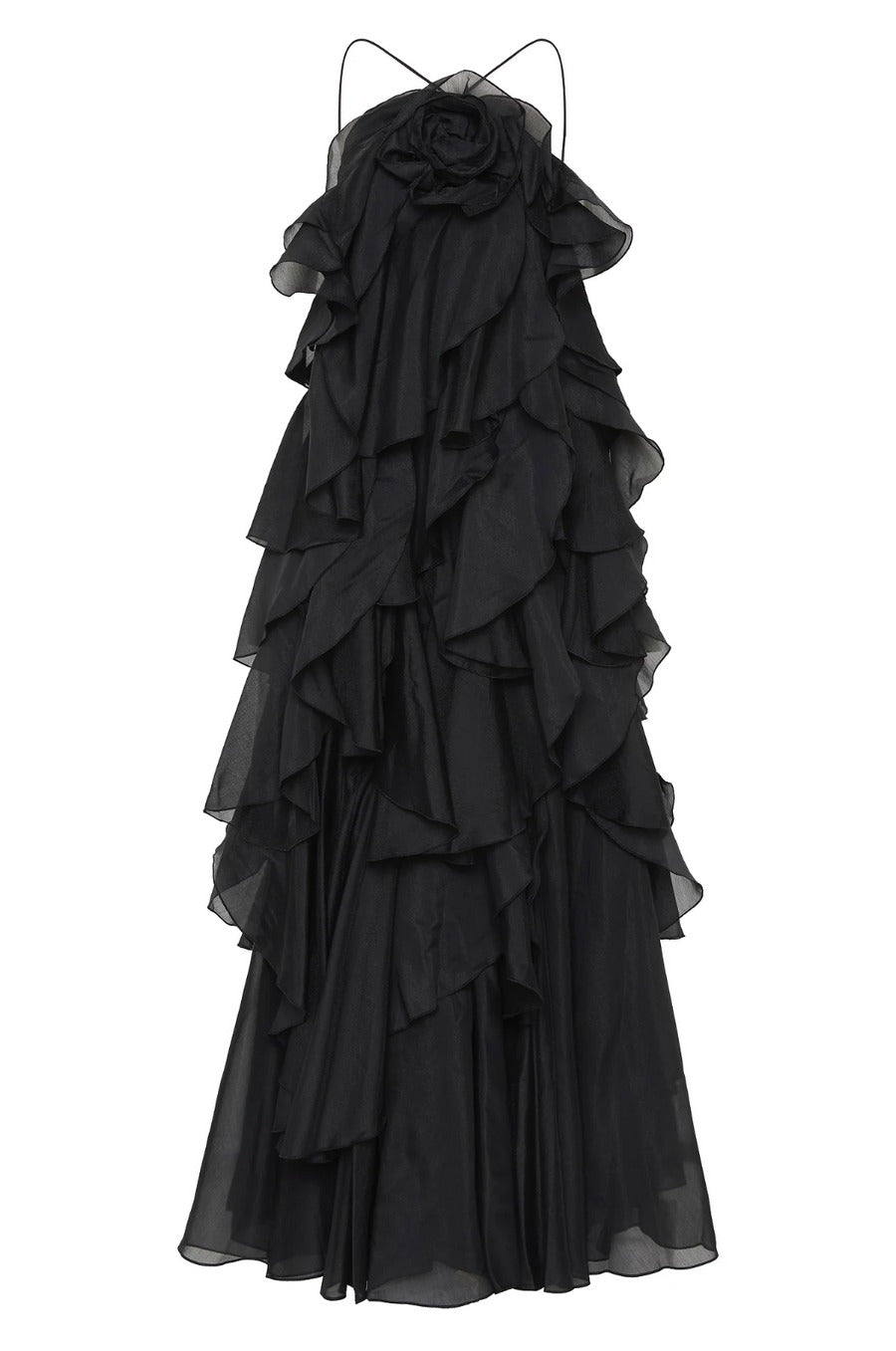 Nephele | Women’s Graduation Dress With Halter Neck And Ruffles | Elegant