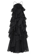 Nephele | Women’s Graduation Dress With Halter Neck And Ruffles | Elegant