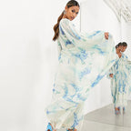 Nora | Women's Floral Dress With Flowing Maxi And Long Sheer Sleeves | Elegant
