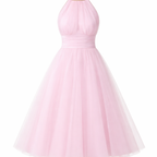 Pearlina | Women's Sparkle Dress With Mesh High Neck And Flared Silhouette | Elegant