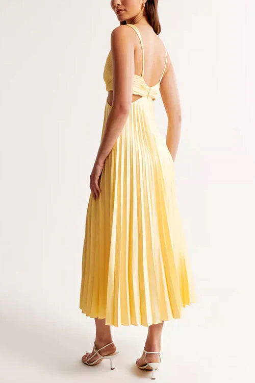 Rhiannon | Women's Sparkle Dress With V-Neckline And High Waist Design | Elegant