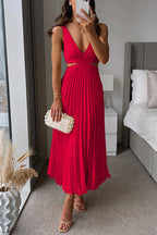 Rhiannon | Women's Sparkle Dress With V-Neckline And High Waist Design | Elegant