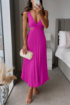 Rhiannon | Women's Sparkle Dress With V-Neckline And High Waist Design | Elegant