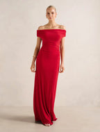 Romy | Women's Cocktail Dress With Off Shoulder Jersey Design And Elegant Maxi Silhouette | Party