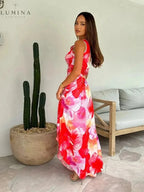 Seraphina | Women's Wedding Guest Dress With Asymmetric Neckline And Pleated Skirt