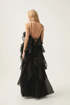 Noelle | Women's Summer Dress With Strapless Neckline And Layered Ruffles | Elegant