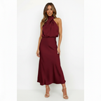 Simona | Women Cocktail Dress With V-Neckline And Flared Skirt | Party Style