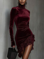 Sophia | Women's Prom Dress With High Neckline And Asymmetrical Hem