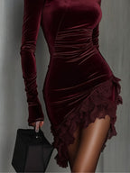 Sophia | Women's Prom Dress With High Neckline And Asymmetrical Hem