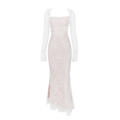 Stella | Women’s Graduation Dress With Lace Detail And Long Sleeves | Elegant