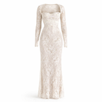 Stella | Women’s Graduation Dress With Lace Detail And Long Sleeves | Elegant