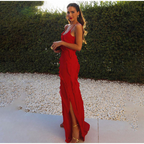 Susana | Women Long Wedding Guest Dress With Lace Bodice And Flowing Skirt | Elegant Style