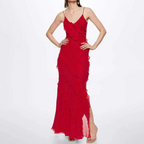 Susana | Women Long Wedding Guest Dress With Lace Bodice And Flowing Skirt | Elegant Style