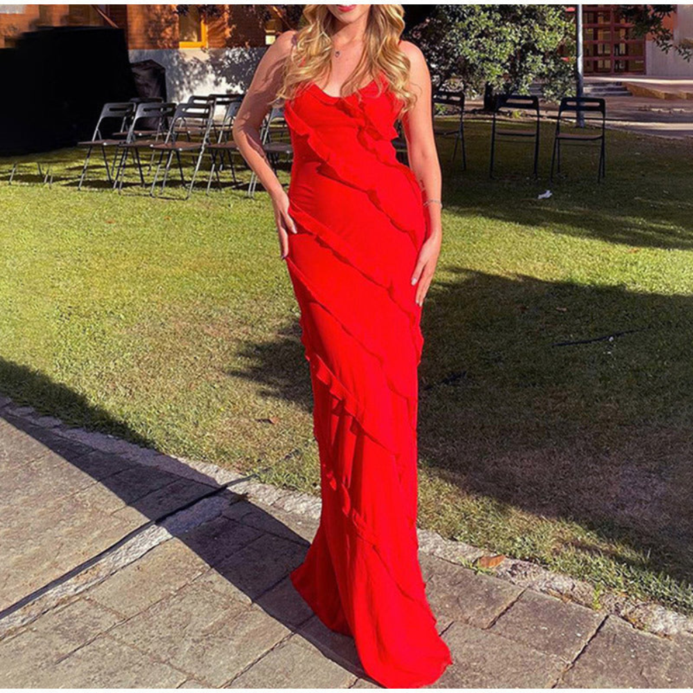Susana | Women’s Graduation Dress With Ruffle Layers | Elegant