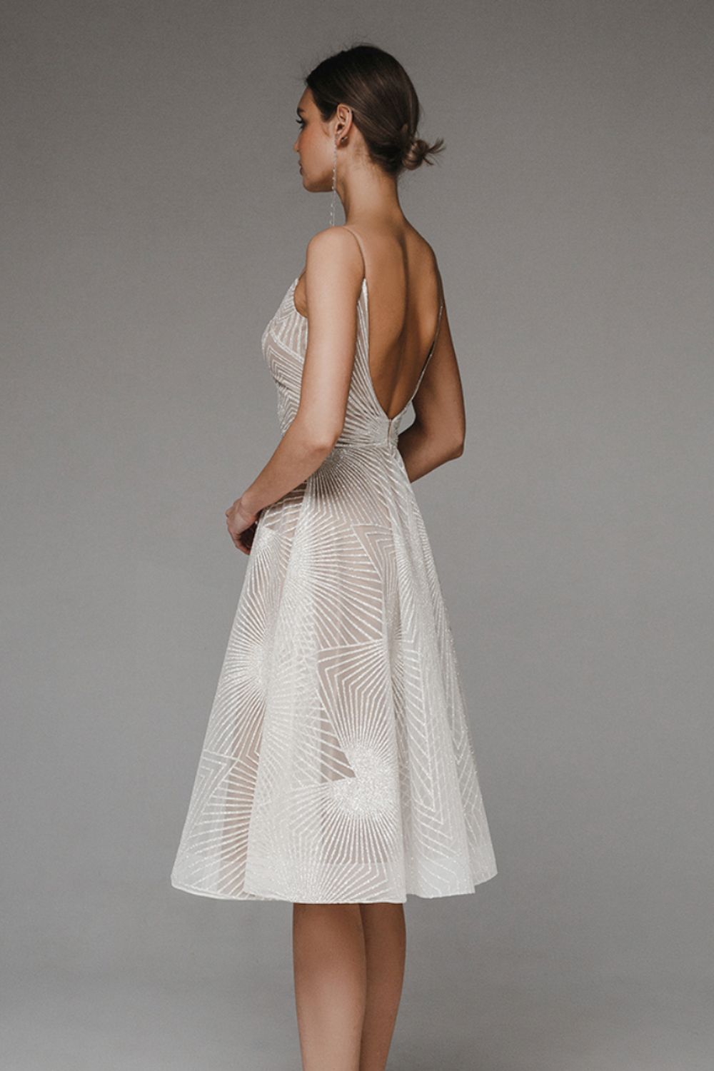 Thalassa | Women's Sparkle Dress With Floor Length Silhouette And Shimmer Pattern | Elegant