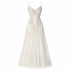 Thalassa | Women's Sparkle Dress With Floor Length Silhouette And Shimmer Pattern | Elegant