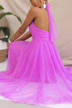 Valeria | Women's Sparkle Dress With Halter Neck And Layered Tulle Skirt | Elegant
