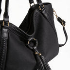 Vera | Women’s Crossbody Bag With Tassel Accent And Bold Stitch Detailing | Modern