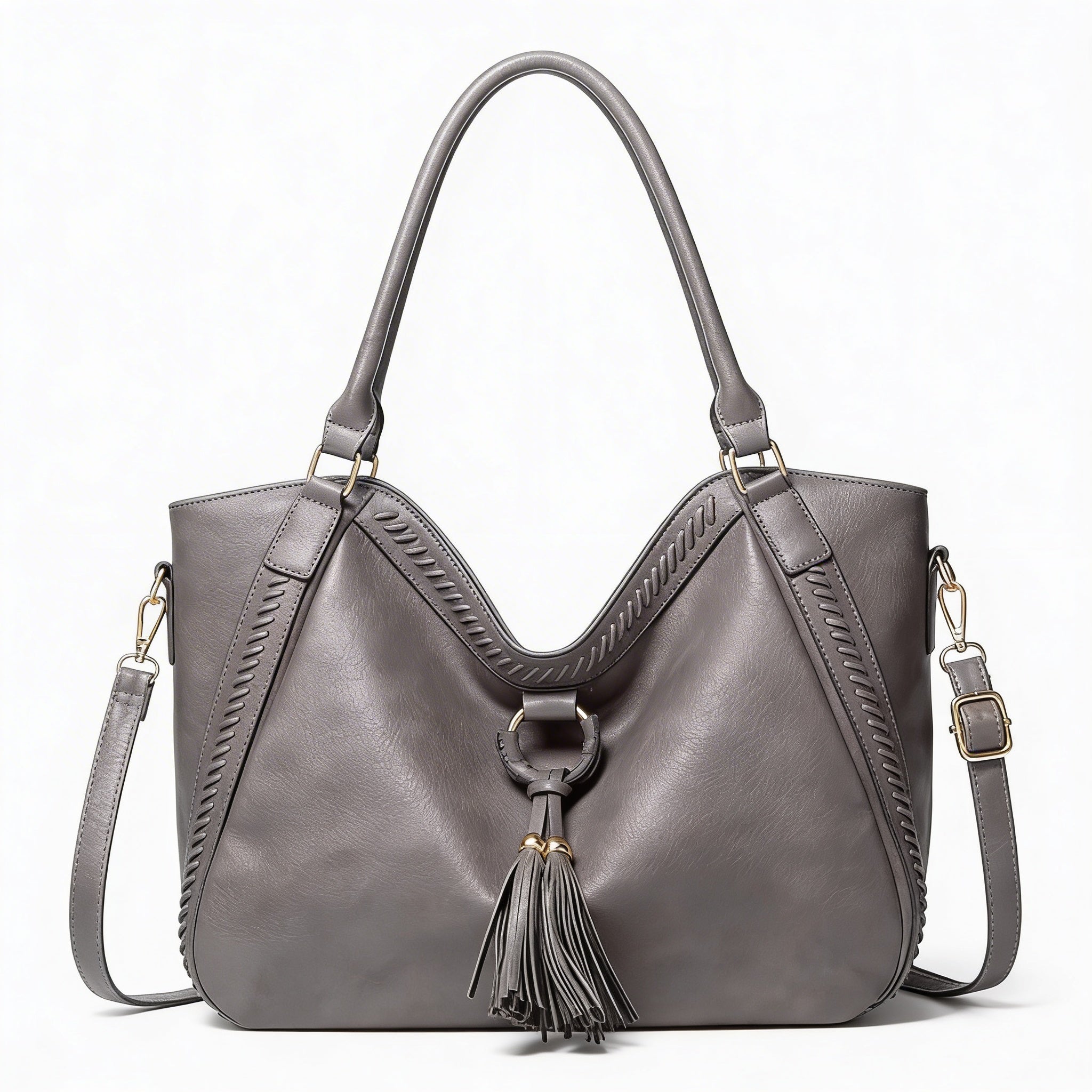 Vera | Women’s Crossbody Bag With Tassel Accent And Bold Stitch Detailing | Modern