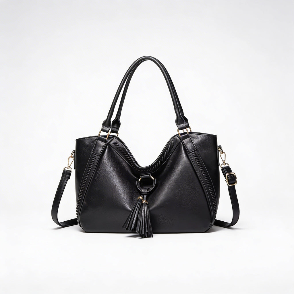 Vera | Women’s Crossbody Bag With Tassel Accent And Bold Stitch Detailing | Modern