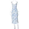 Willow | Floral Lace Graduation Dress for Women | Elegant Summer Split Gown