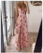 Zaria | Women's Floral Dress With Sleeveless Design And Front Slit | Elegant